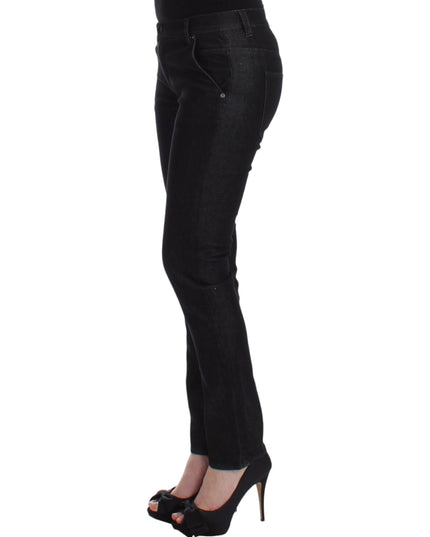 Ermanno Scervino Black Slim Jeans Denim Pants Skinny Leg Stretch