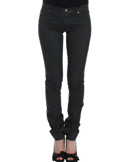 Ermanno Scervino Green Slim Jeans Denim Pants Straight Leg Stretch