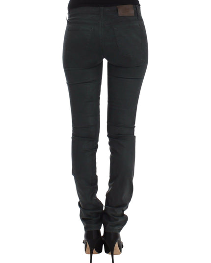 Ermanno Scervino Green Slim Jeans Denim Pants Straight Leg Stretch