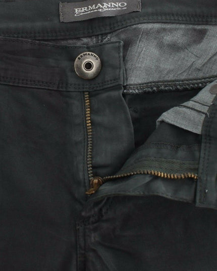 Ermanno Scervino Green Slim Jeans Denim Pants Straight Leg Stretch