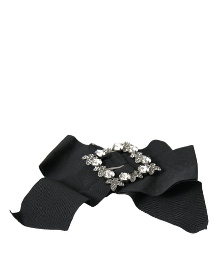 Dolce & Gabbana Black Swarovski Crystal Embellished Hair Clip