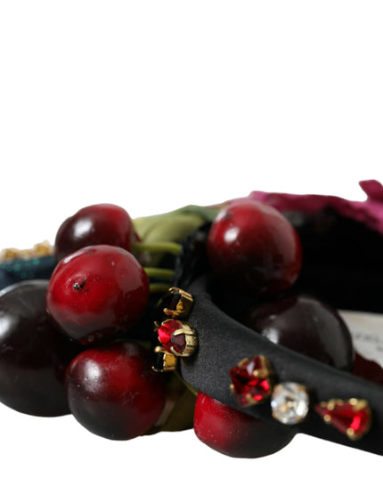 Dolce & Gabbana Red Watermelon Cherry Crystal Hairband Statement Diadem