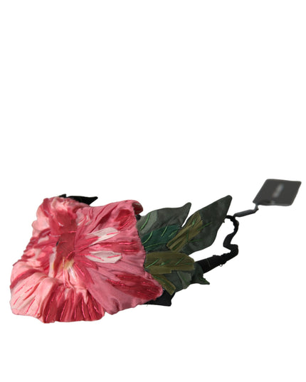 Dolce & Gabbana Black Viscose White Hair Parrucchiera Headband Diadem