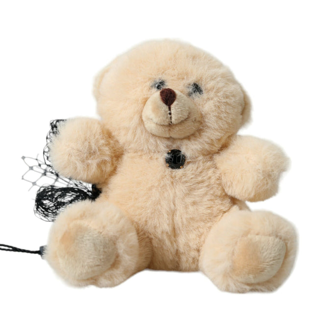 Dolce & Gabbana Beige Teddy Bear Mesh Net Band Hair Clip