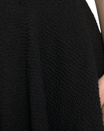 Dolce & Gabbana Black High Waist A-line Knee Length Skirt