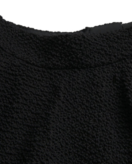 Dolce & Gabbana Black High Waist A-line Knee Length Skirt