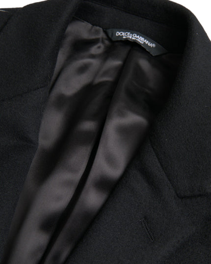 Dolce & Gabbana Black Single Breasted Trench Coat Jacket