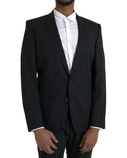 Dolce & Gabbana Black MARTINI Slim Fit Jacket Coat Blazer