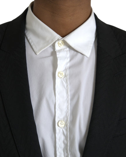 Dolce & Gabbana Black MARTINI Slim Fit Jacket Coat Blazer