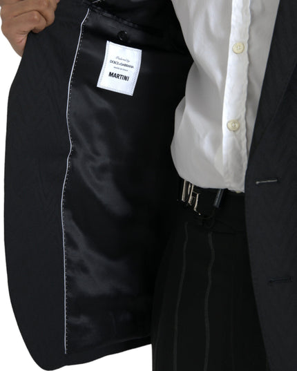 Dolce & Gabbana Black MARTINI Slim Fit Jacket Coat Blazer