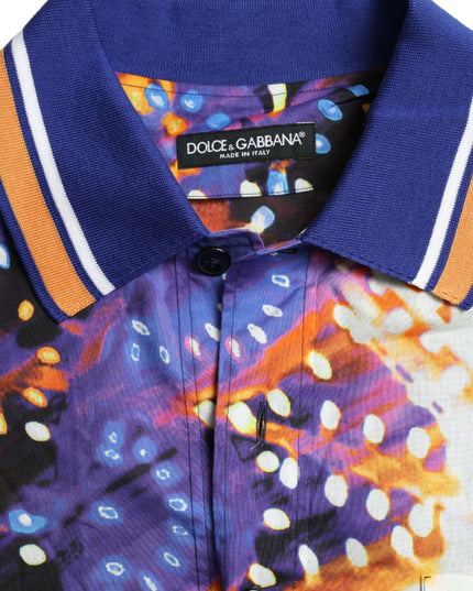 Dolce & Gabbana Multicolor Luminarie Print Cotton Casual Shirt