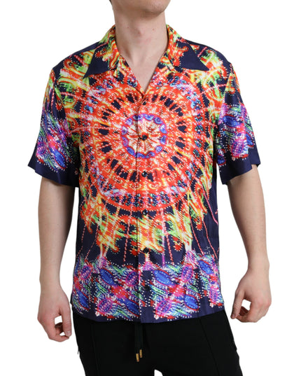 Dolce & Gabbana Multicolor Luminarie Silk Casual Shirt