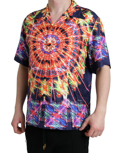 Dolce & Gabbana Multicolor Luminarie Silk Casual Shirt