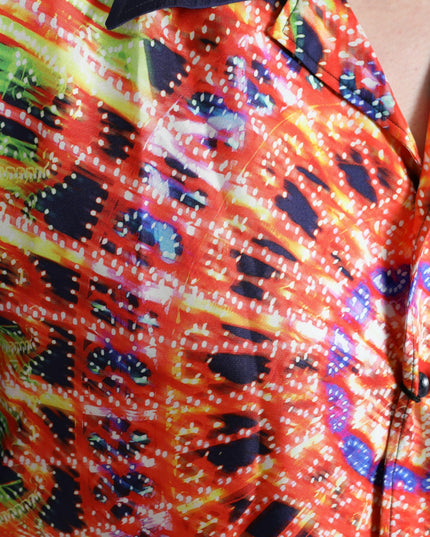 Dolce & Gabbana Multicolor Luminarie Silk Casual Shirt