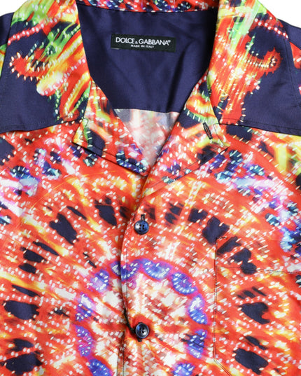 Dolce & Gabbana Multicolor Luminarie Silk Casual Shirt