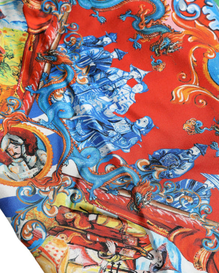 Dolce & Gabbana Multicolor Patterned Button Down Casual Shirt