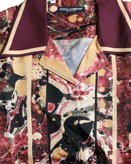 Dolce & Gabbana Multicolor Button Down Silk Shirt
