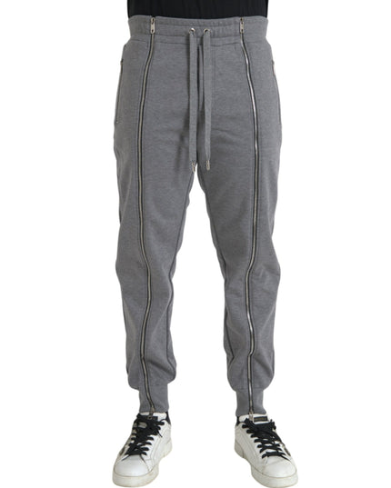 Dolce & Gabbana Gray Cotton Jogger Skinny Sweatpants Pants