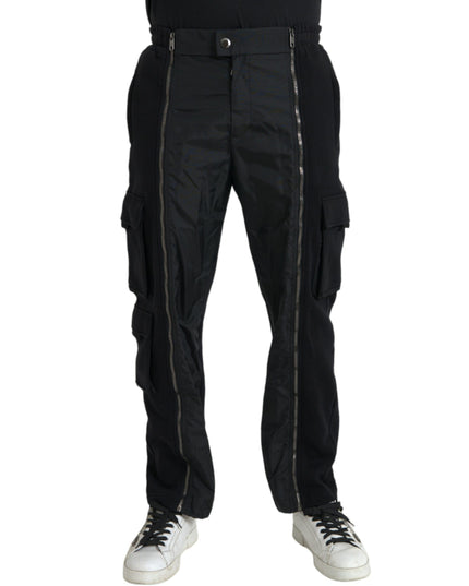 Dolce & Gabbana Black Cotton Blend Skinny Pants