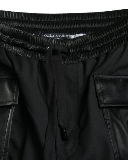 Dolce & Gabbana Black Nylon Cargo Jogger Men Sweatpants Pants