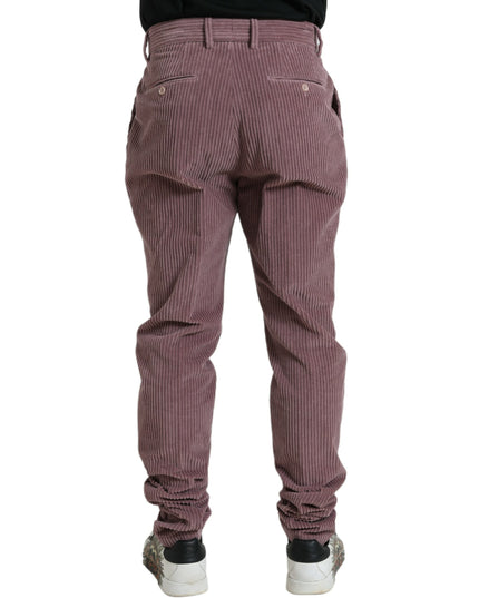 Dolce & Gabbana Purple Corduroy Cotton Stretch Skinny Pants