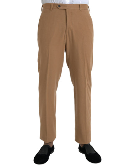 Prada Beige Cashmere Men Straight Fit Dress Pants