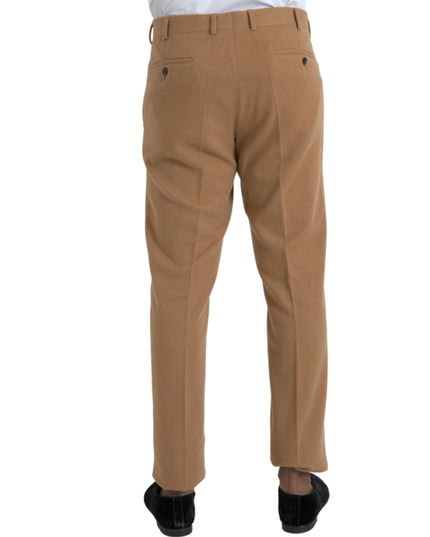 Prada Beige Cashmere Men Straight Fit Dress Pants