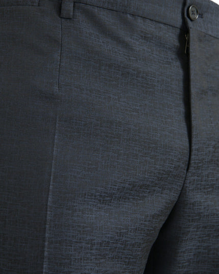 Dolce & Gabbana Blue Wool Men Skinny Dress Pants