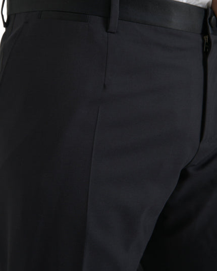 Dolce & Gabbana Blue Wool Men Skinny Dress Pants