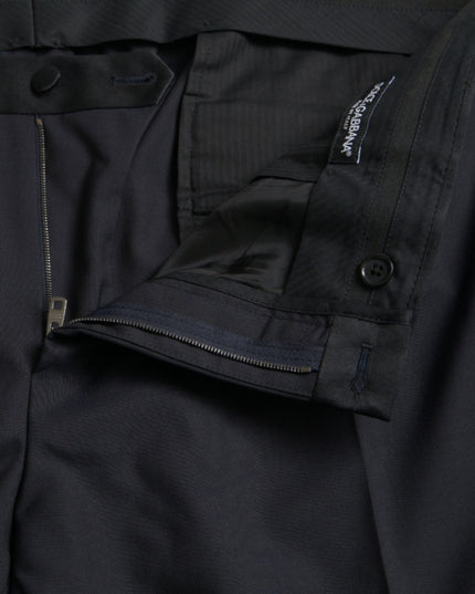 Dolce & Gabbana Blue Wool Men Skinny Dress Pants