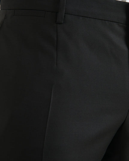 Dolce & Gabbana Black Wool Silk Skinny Dress Pants