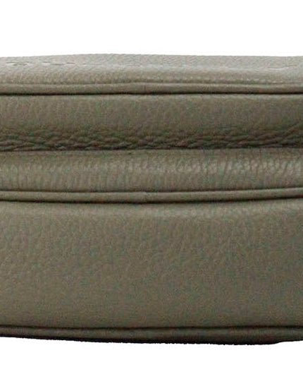 Burberry Small Branded Dark Fern Green Grainy Leather Camera Crossbody Bag