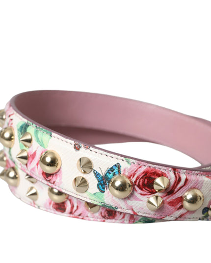 Dolce & Gabbana Pink Floral Handbag Accessory Shoulder Strap