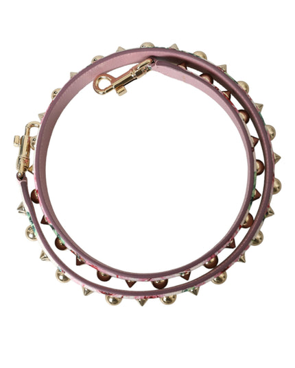 Dolce & Gabbana Pink Floral Handbag Accessory Shoulder Strap