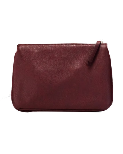 Kate Spade Jackson Cherrywood Leather Triple Gusset Crossbody Handbag Purse