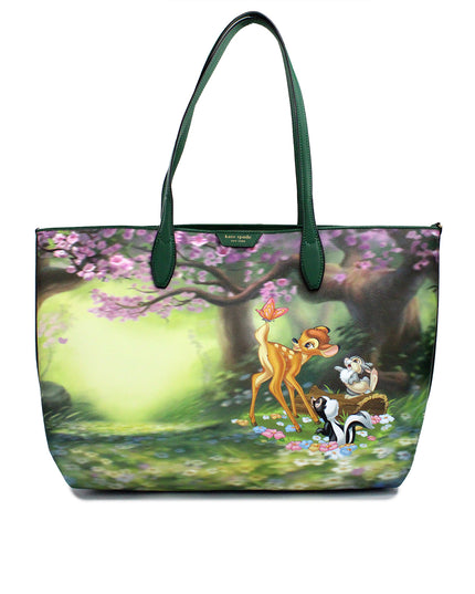 Kate Spade Disney Sutton Bambi Coated Canvas Shoulder Tote Handbag Purse