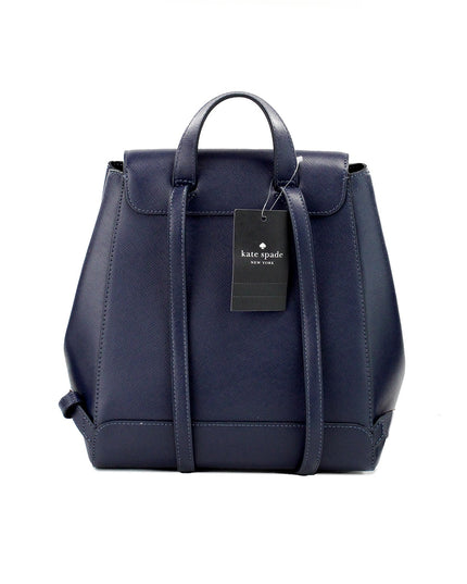 Kate Spade Madison Navy Saffiano Leather Medium Flap Shoulder Backpack Bag