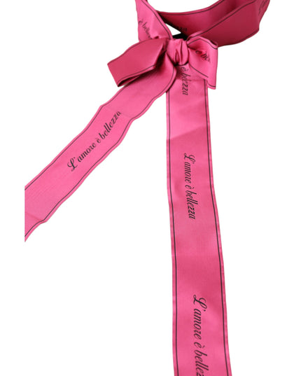 Dolce & Gabbana Pink L'Amore E'Bellezza Waist Belt