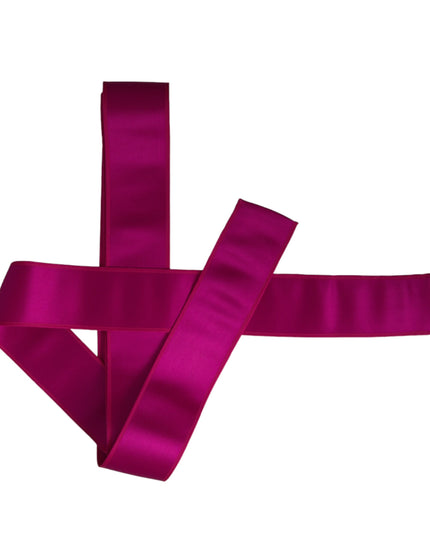 Dolce & Gabbana Fuchsia Pink Silk Waist Women Belt