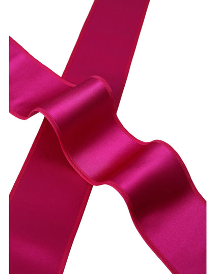Dolce & Gabbana Fuchsia Pink Silk Waist Women Belt