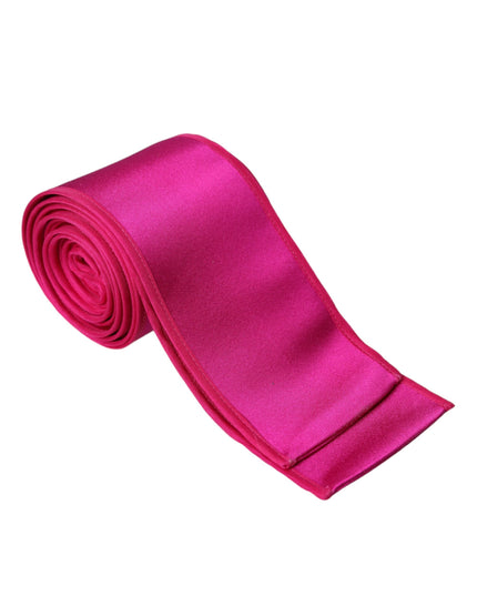 Dolce & Gabbana Fuchsia Pink Silk Waist Women Belt