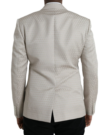 Dolce & Gabbana Beige MARTINI Single Breasted Coat Blazer
