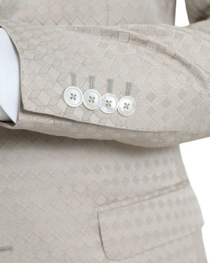 Dolce & Gabbana Beige MARTINI Single Breasted Coat Blazer