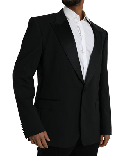 Dolce & Gabbana Black SICILIA Single Breasted Coat Blazer