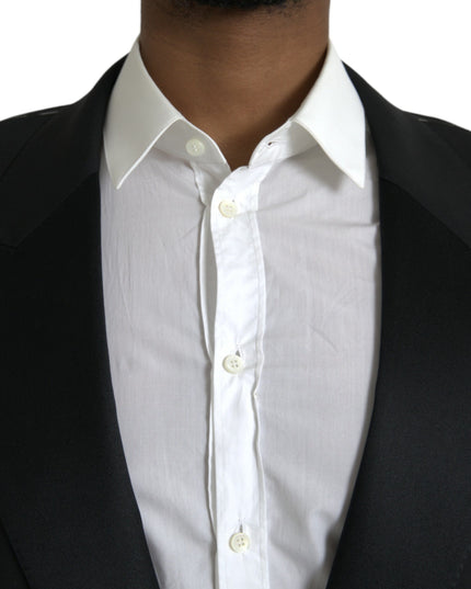 Dolce & Gabbana Black SICILIA Single Breasted Coat Blazer