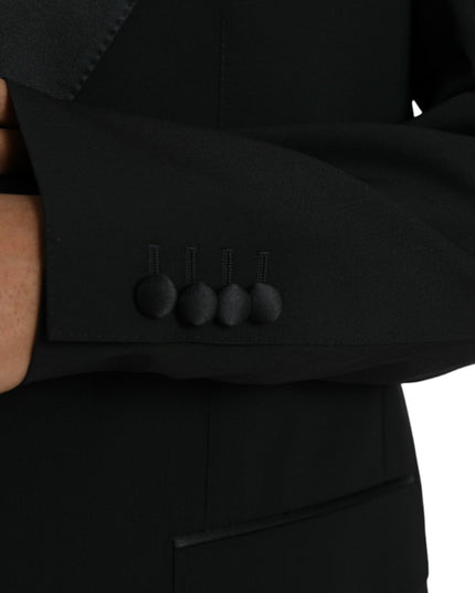 Dolce & Gabbana Black SICILIA Single Breasted Coat Blazer