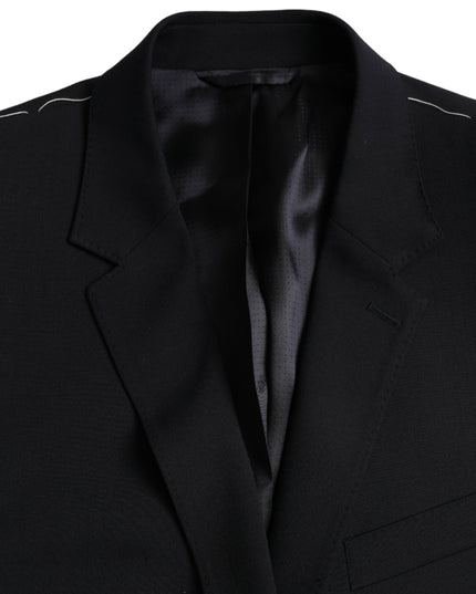 Dolce & Gabbana Black MARTINI Single Breasted Coat Blazer