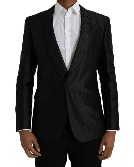 Dolce & Gabbana Black MARTINI Single Breasted Coat Blazer