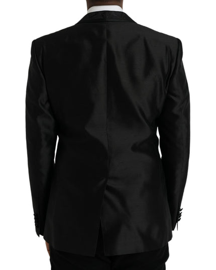 Dolce & Gabbana Black MARTINI Single Breasted Coat Blazer