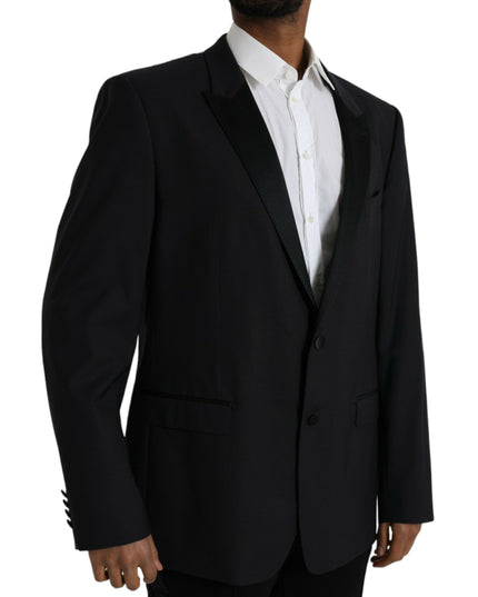 Dolce & Gabbana Blue MARTINI Single Breasted Coat Blazer